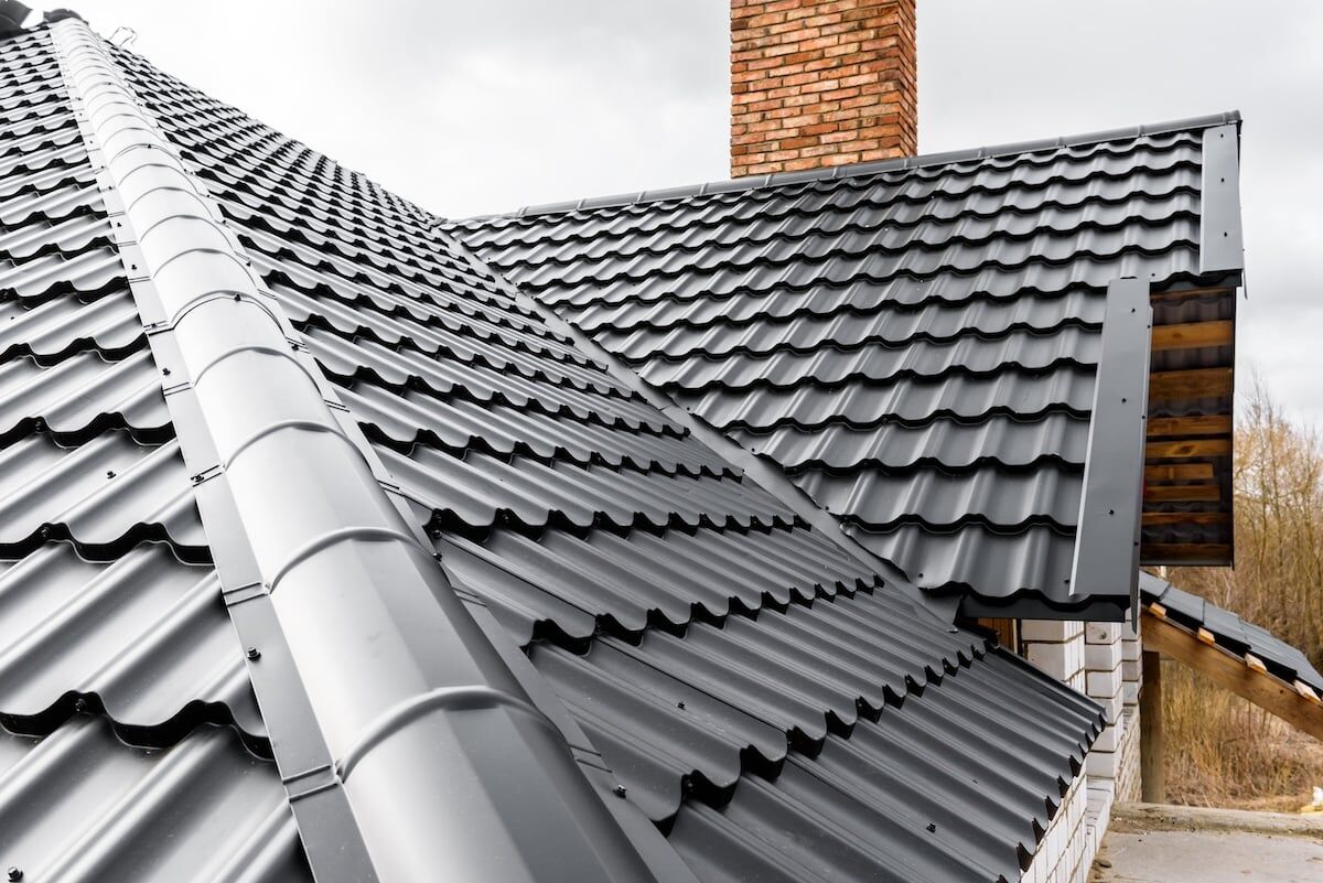 black metal designed roof