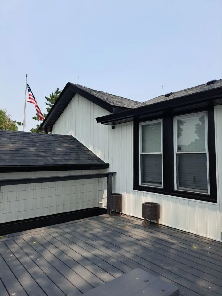 black shingles