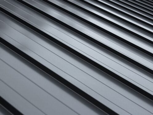 black metal roof close