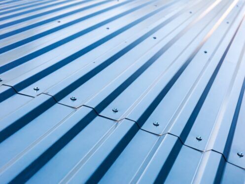 corrugated metal roof with rivets
