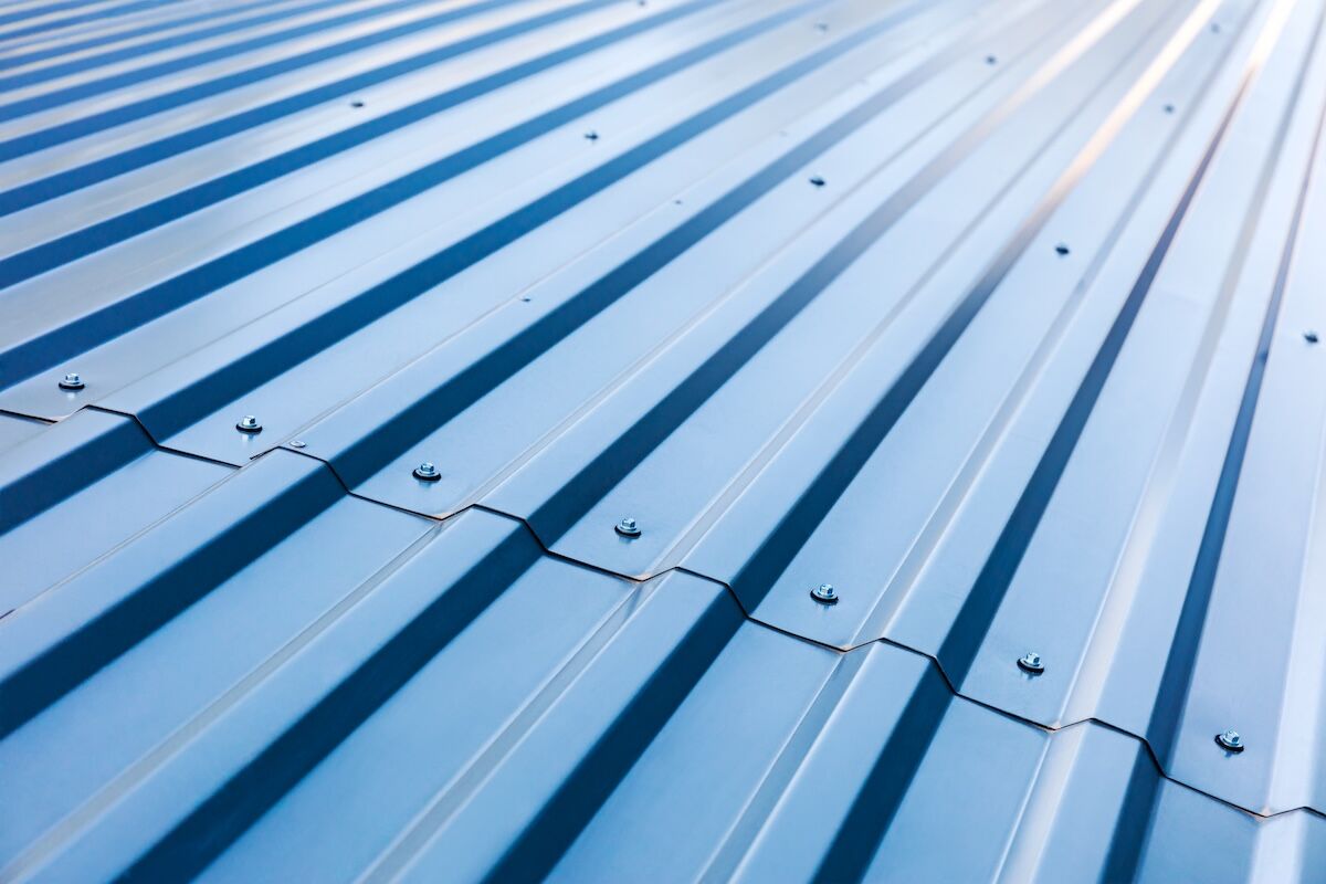 corrugated metal roof with rivets