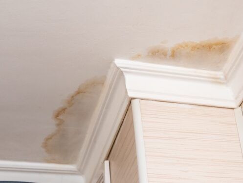 water damage leaky ceiling