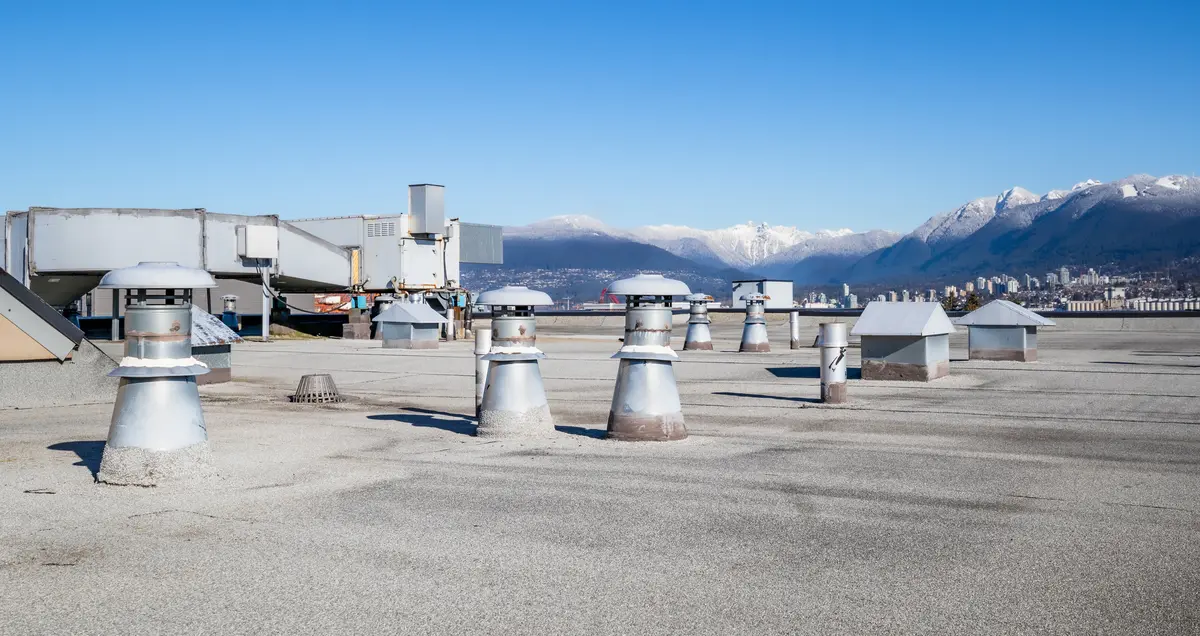 a large modified bitumen and mountains