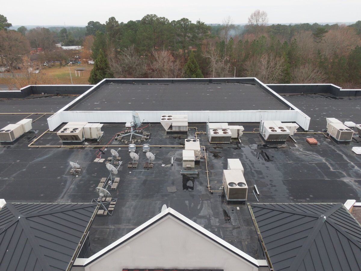 aerial view epdm roofing