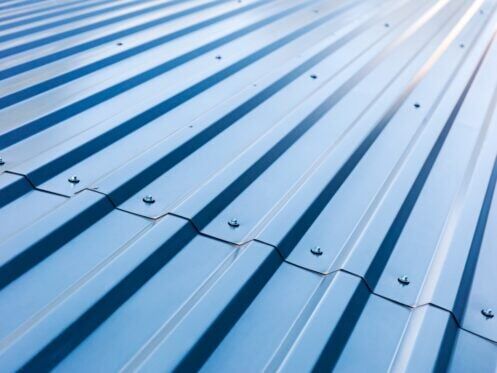 corrugated metal roof with rivets