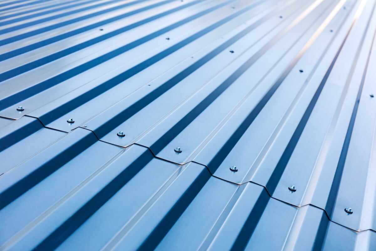 corrugated metal roof with rivets