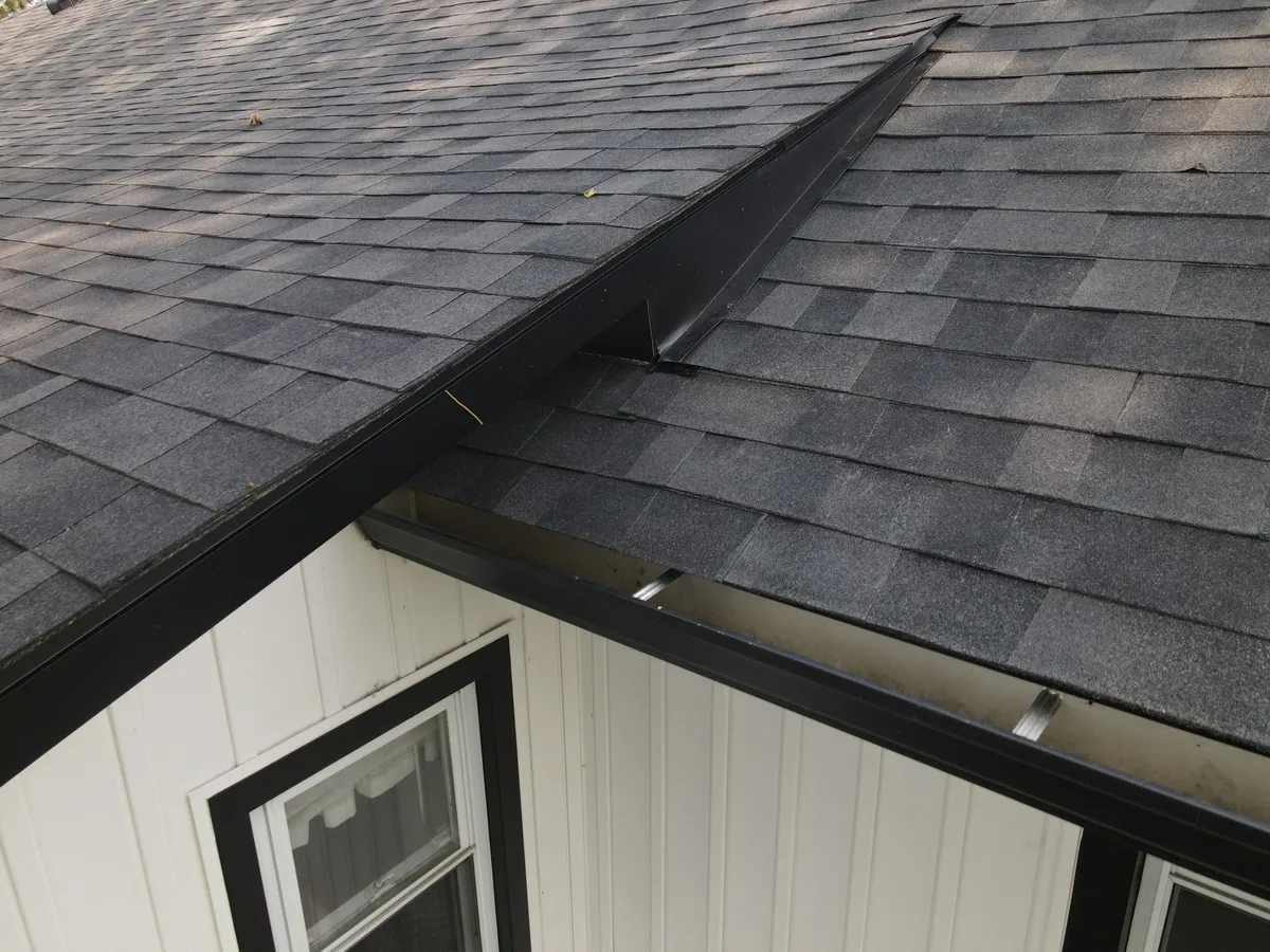 black asphalt shingles