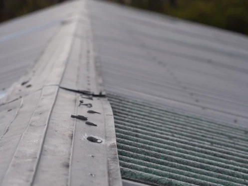 roofing metal install ridge cover