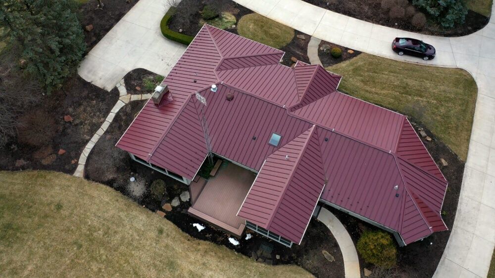 Metal red roof