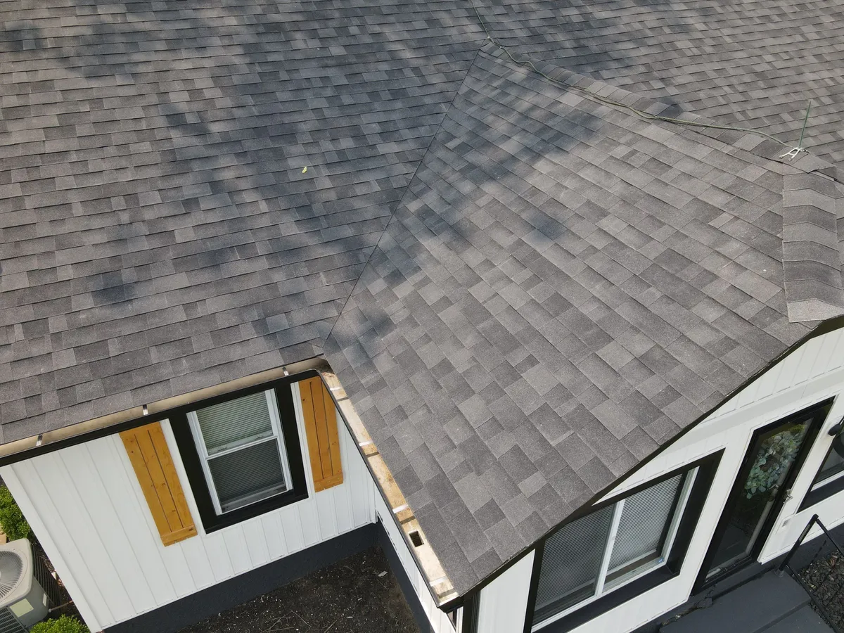 clean shingle roof