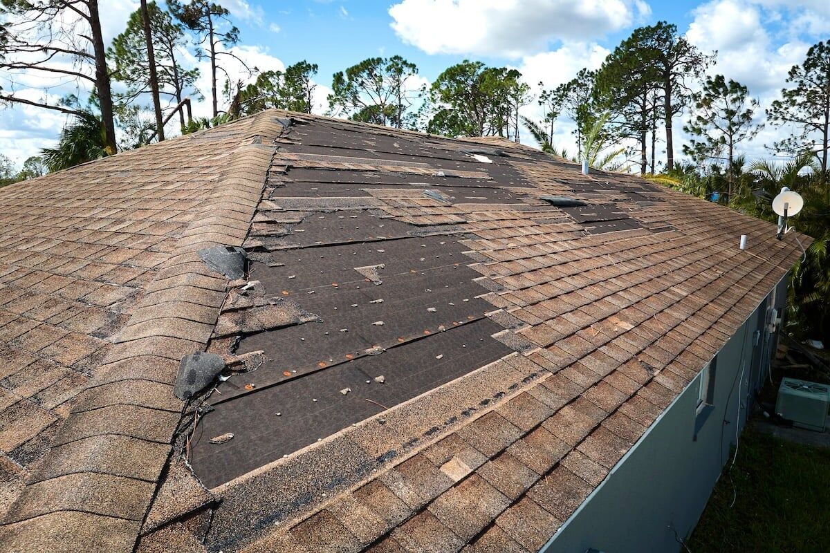 closeup roof replacement