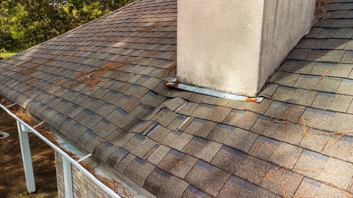 Roof and shingles damaged from water leak