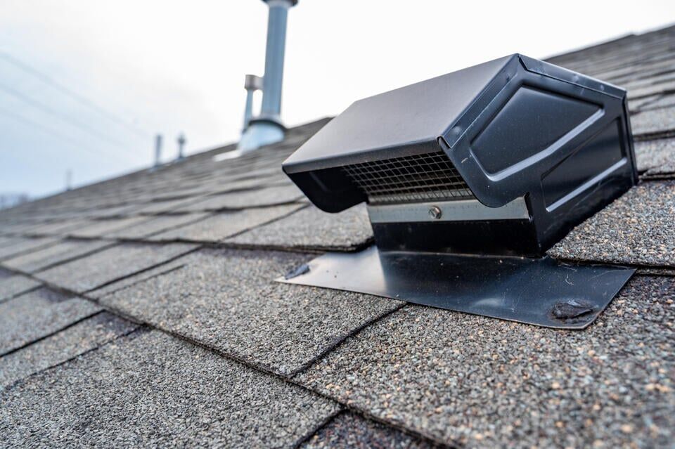 roof intake vents-box exhaust vents on shingle roof