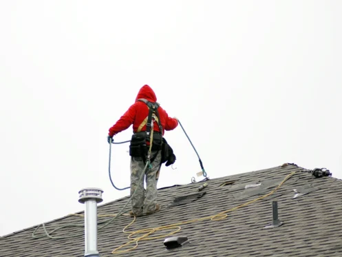 Indy Roof and Restoration on roof