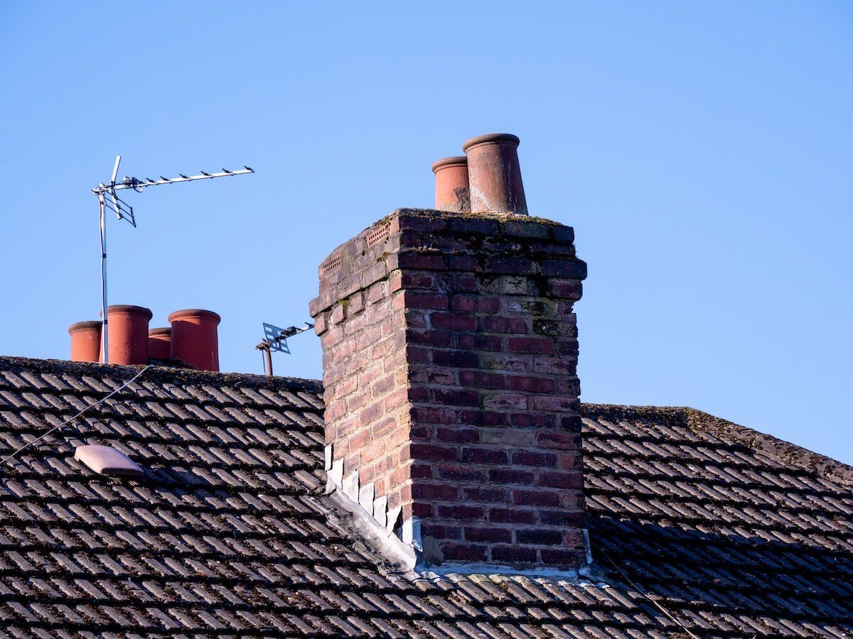 tile roofing metal chimney flashing